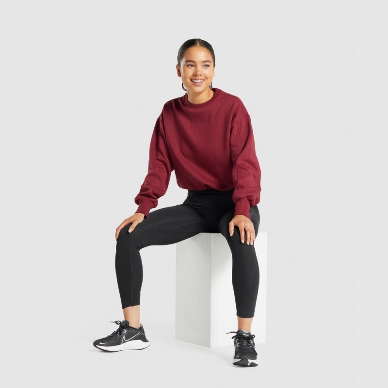 Pullover Gymshark Pulse Burdeos | 87ACVRPJO