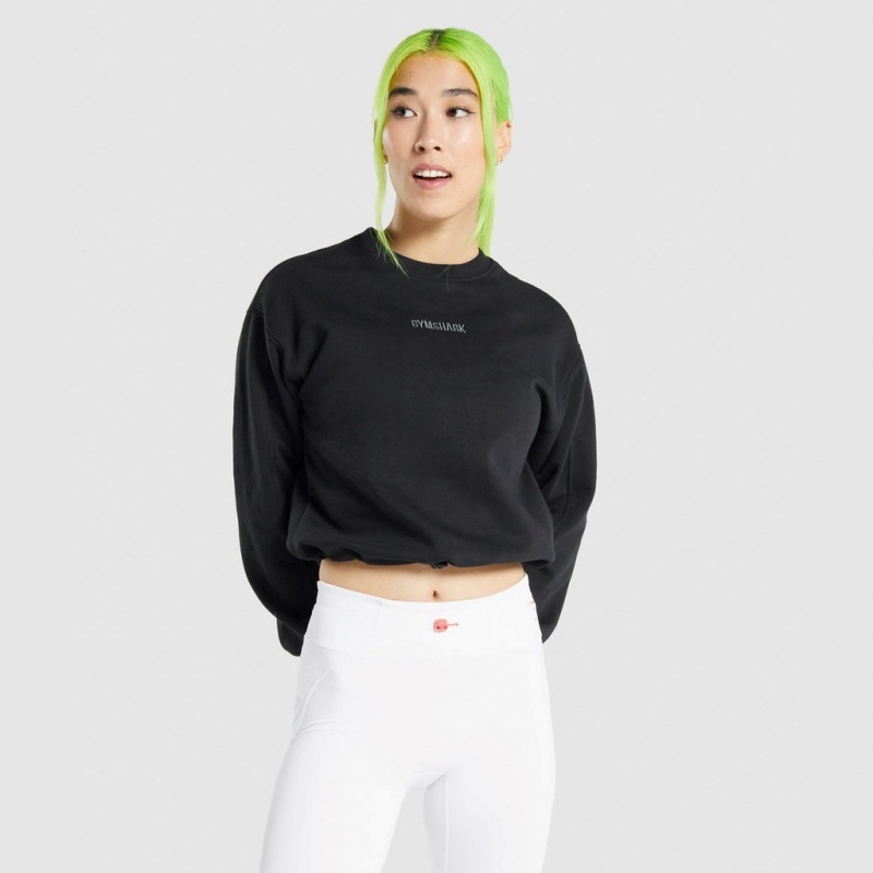 Pullover Gymshark Pulse Negras | 64FKBWRPO