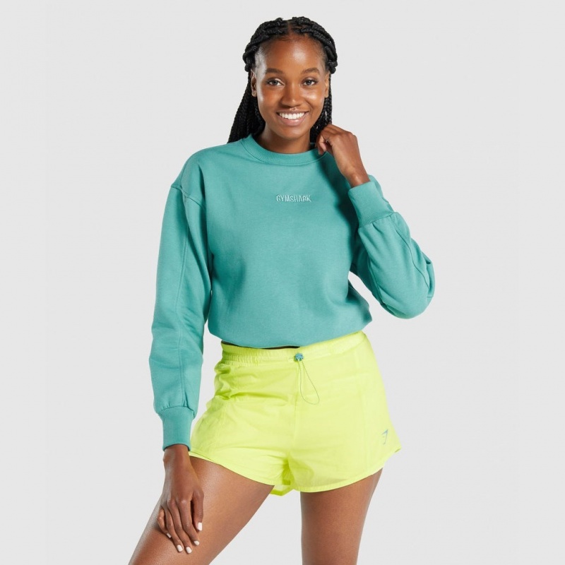 Pullover Gymshark Pulse Teal | 87OJWQMKD