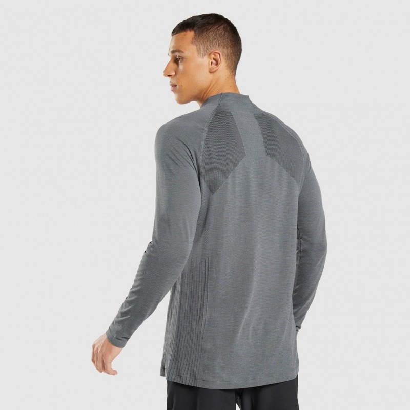 Pullover Gymshark Retake Seamless 1/4 Zip Negras | 86FWNOELQ