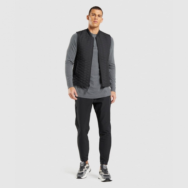 Pullover Gymshark Retake Seamless 1/4 Zip Negras | 86FWNOELQ