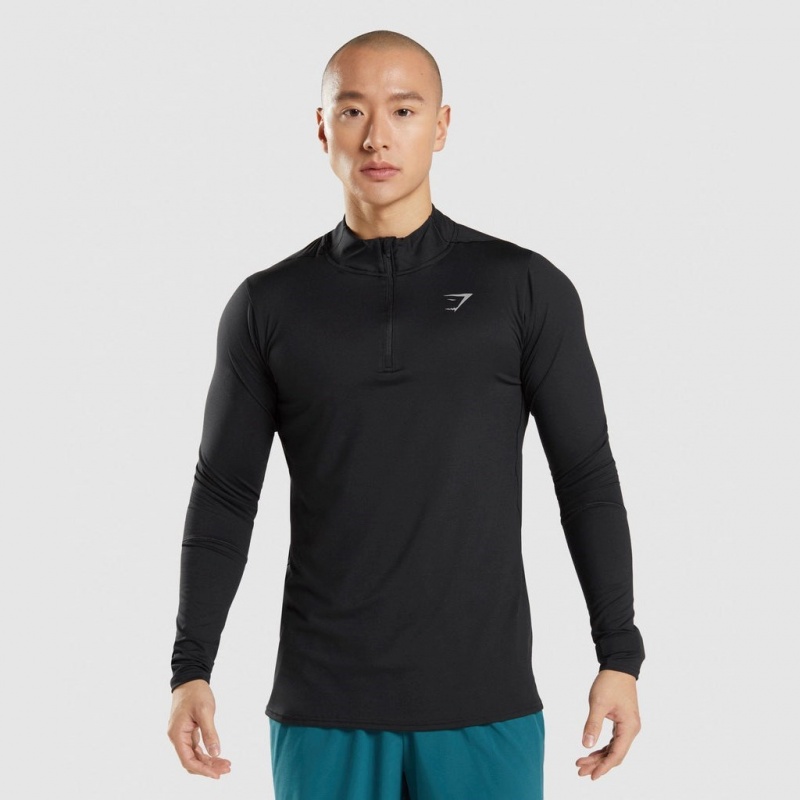 Pullover Gymshark Speed 1/4 Zip Negras | 04LIEPQVW
