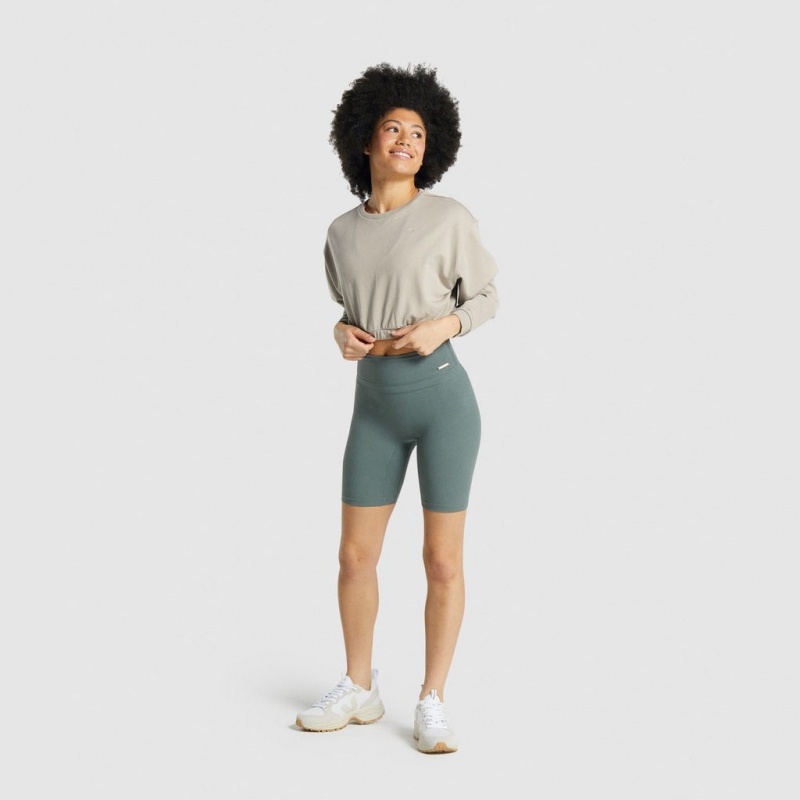 Pullover Gymshark Whitney Cropped Mink | 40ANLIVFQ