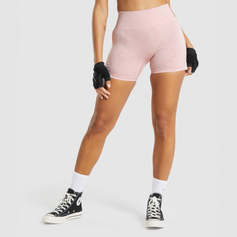 Short Gymshark Adapt Camo Seamless Rosas Claro | 67ZHRGKNF