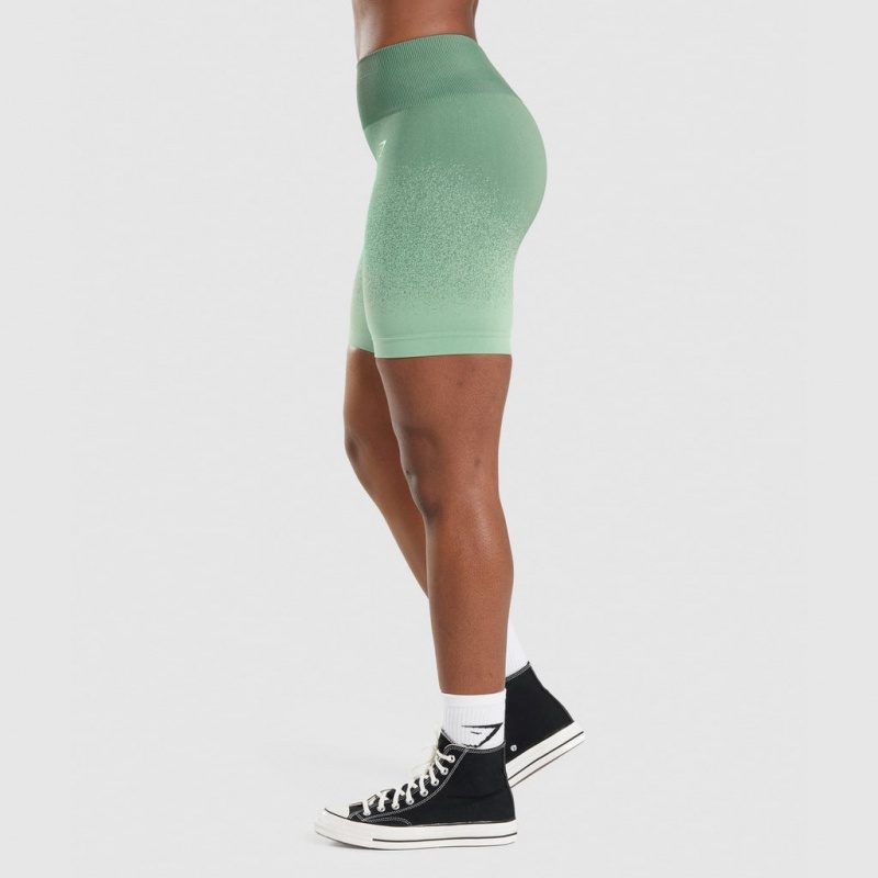 Short Gymshark Adapt Ombre Seamless Cycling Verde Verde Claro | 13ESQCYTI