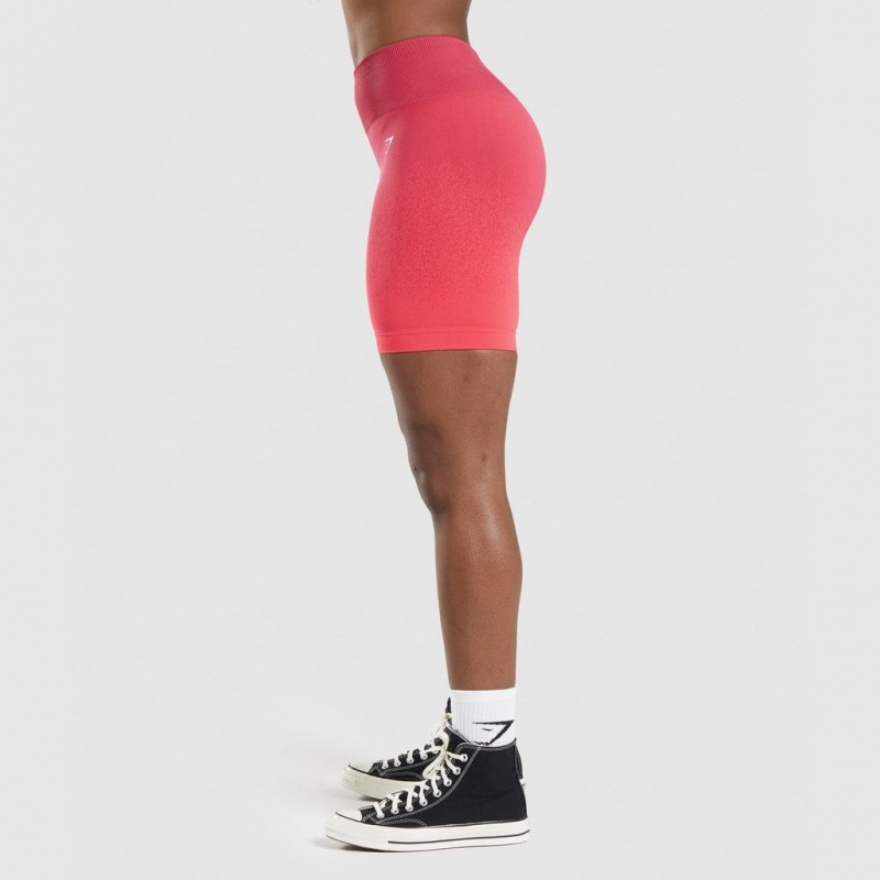 Short Gymshark Adapt Ombre Seamless Cycling Rosas Rojas | 50RACPUFY