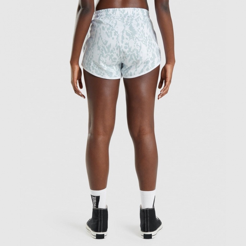 Short Gymshark Animal Estampadas Azules | 30LGRKHTZ