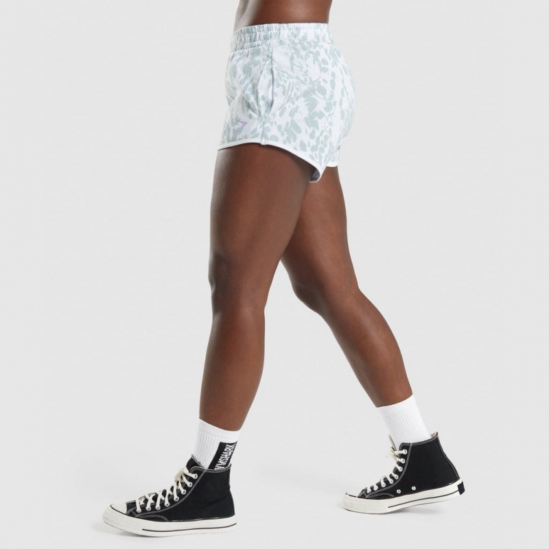 Short Gymshark Animal Estampadas Azules | 30LGRKHTZ