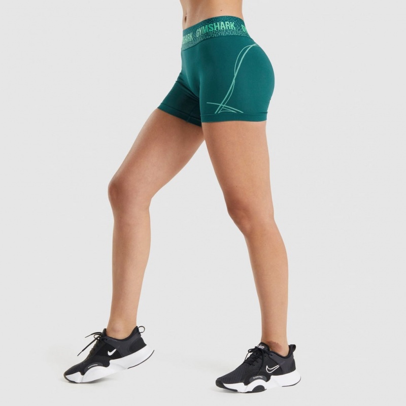 Short Gymshark Apex Seamless Low Rise Teal | 51ETDVWIY