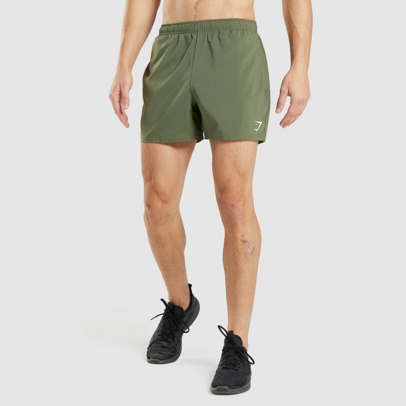 Short Gymshark Arrival 5 Verde Oliva | 48OXVEJYG