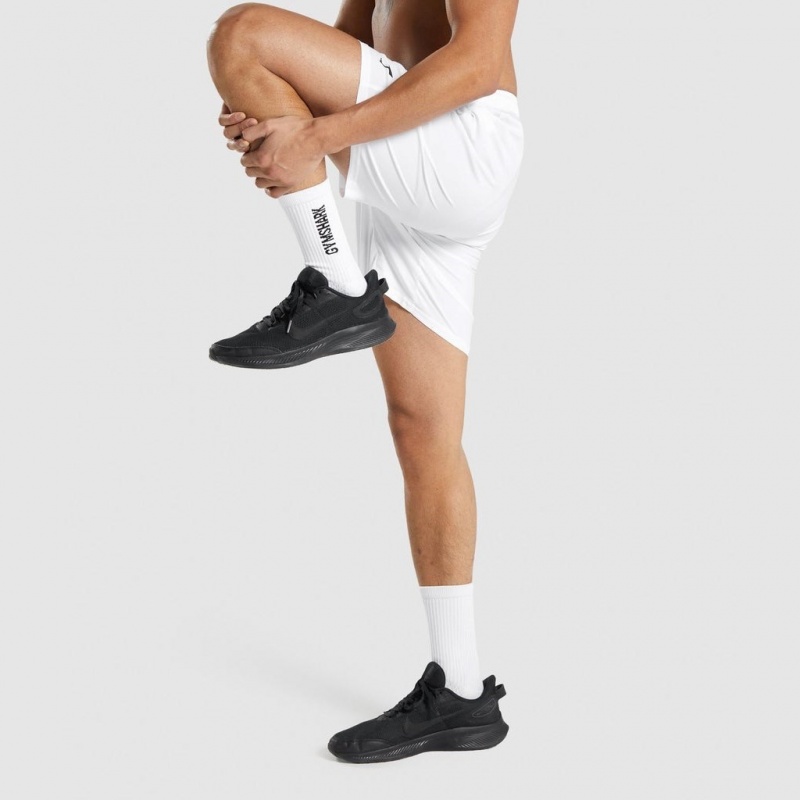 Short Gymshark Arrival 7 Blancas | 28WANMEGH