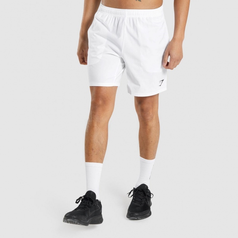 Short Gymshark Arrival 7 Blancas | 28WANMEGH