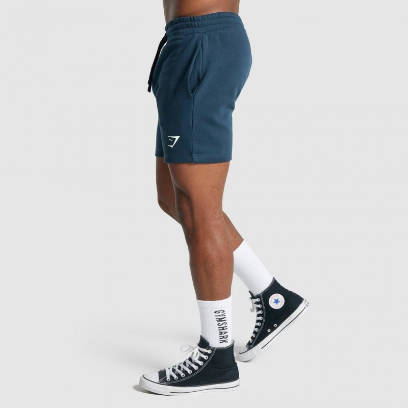 Short Gymshark Crest Azul Marino | 95VXWNFSO