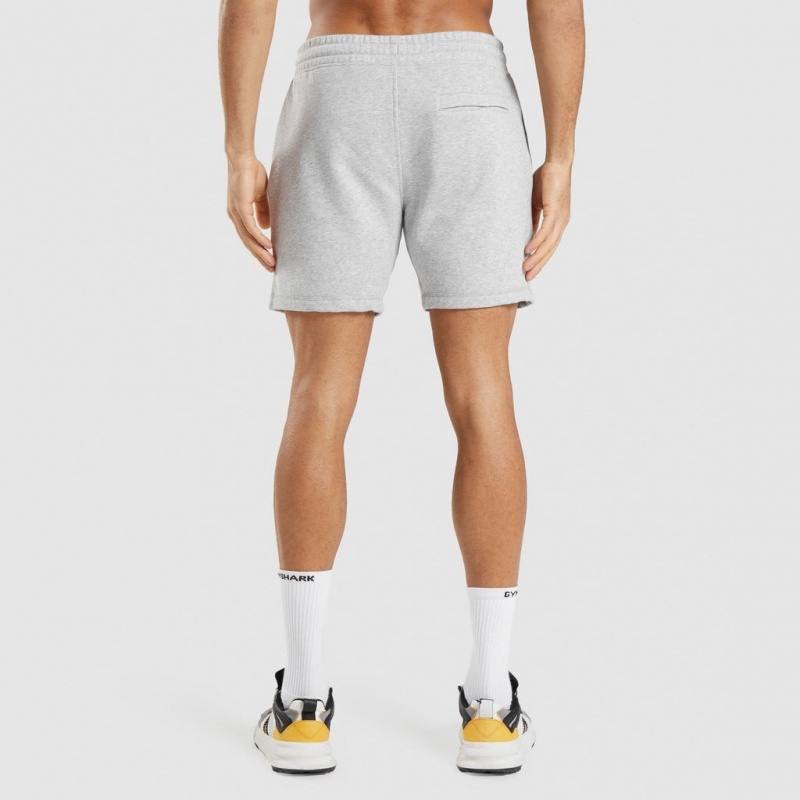 Short Gymshark Crest Gris Claro | 15NBFLZSM