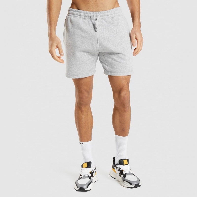 Short Gymshark Crest Gris Claro | 15NBFLZSM