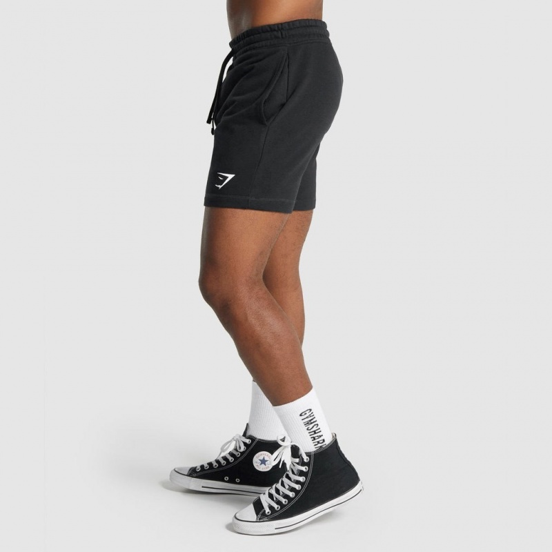 Short Gymshark Crest Negras | 95BSNFEKH