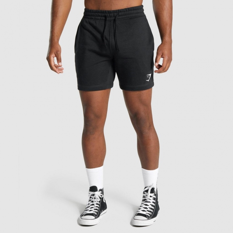 Short Gymshark Crest Negras | 95BSNFEKH