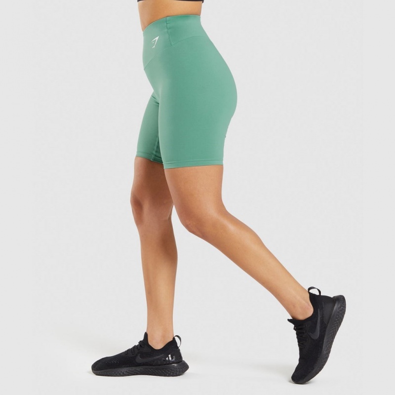 Short Gymshark Entrenamiento Cycling Verde | 13STXJMYR