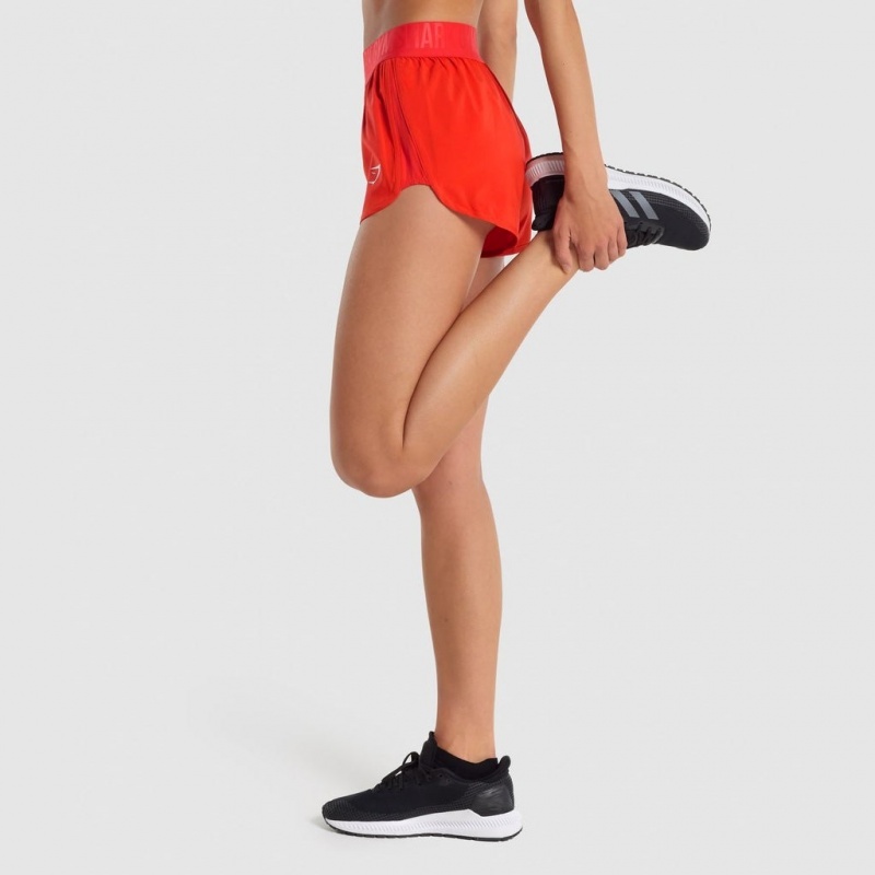 Short Gymshark Entrenamiento Loose Fit Rojas | 53VNRXUDW