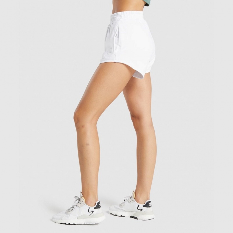 Short Gymshark Entrenamiento Sweat Blancas | 38WNDOARH