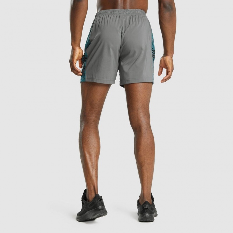 Short Gymshark Estampadas Deporte Gris | 59WYMJQRF