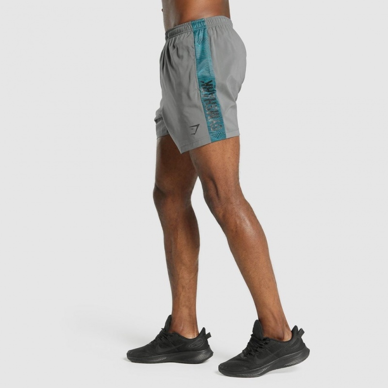 Short Gymshark Estampadas Deporte Gris | 59WYMJQRF