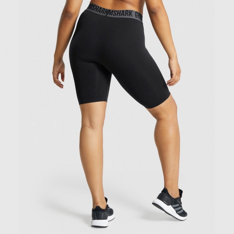 Short Gymshark Fit Seamless Cycling Negras | 56FPDVTHA