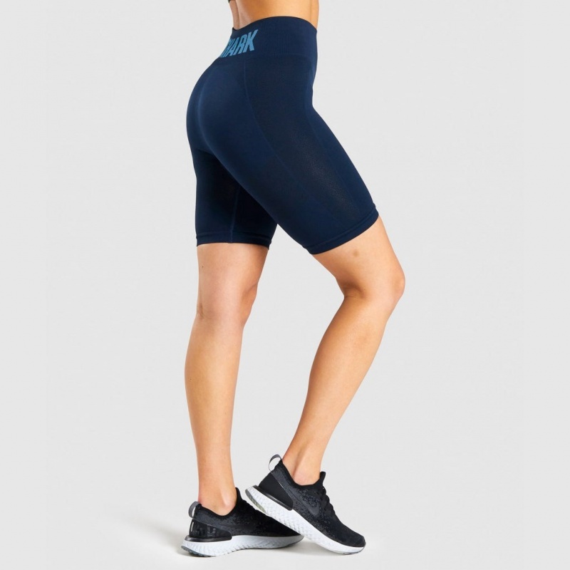Short Gymshark Flex Cycling Azul Marino | 42GTSDVEM
