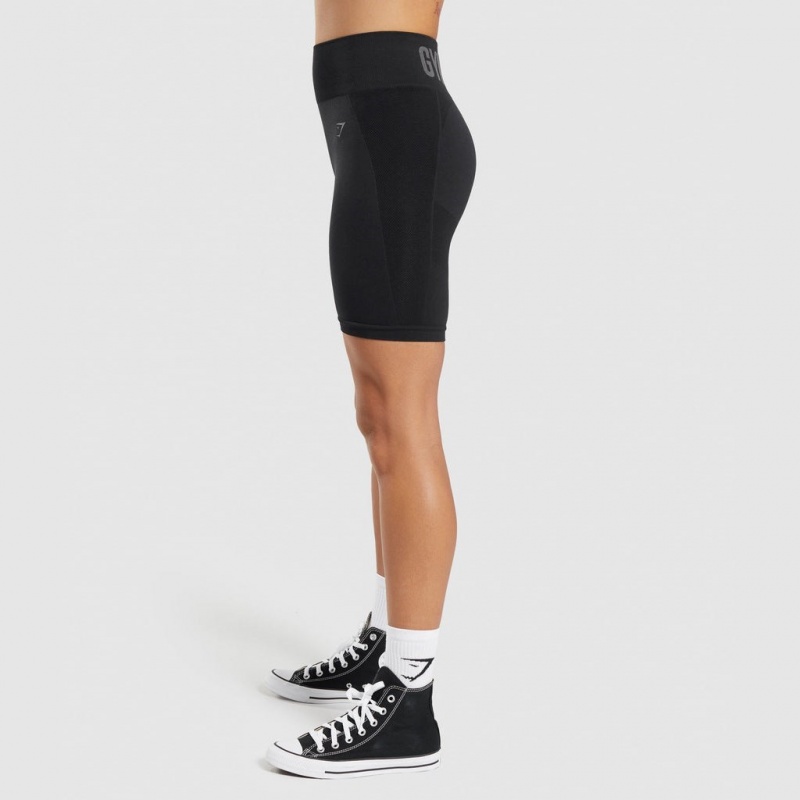 Short Gymshark Flex Cycling Negras | 10MQOFBID