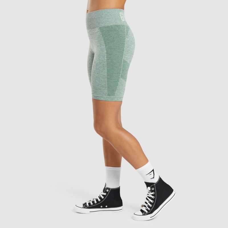 Short Gymshark Flex Cycling Verde | 24KTMYIUA