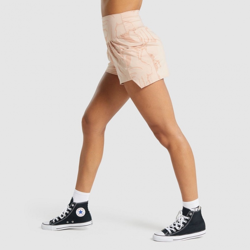 Short Gymshark GS Power Jacquard Rosas Claro | 59QEPMXCH