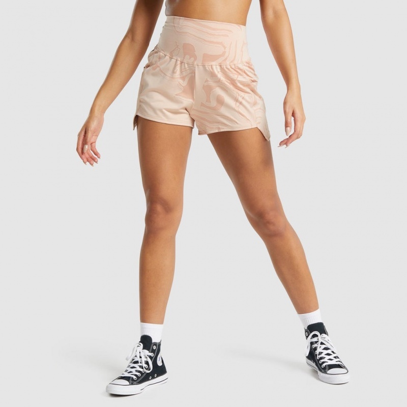 Short Gymshark GS Power Jacquard Rosas Claro | 59QEPMXCH