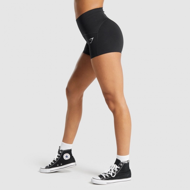 Short Gymshark GS Power Support Negras | 93MJWAKLS