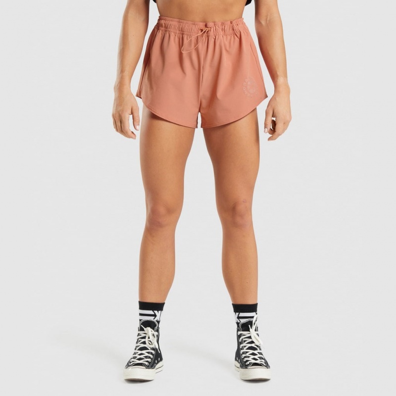 Short Gymshark KK Fit Woven Naranjas | 51OAGJSQH