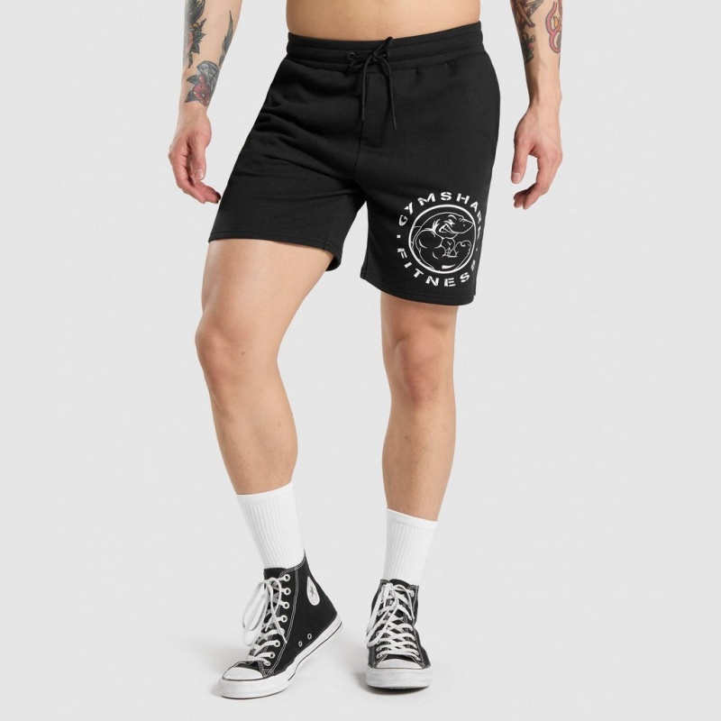 Short Gymshark Legacy Negras Blancas | 25SZETOUA