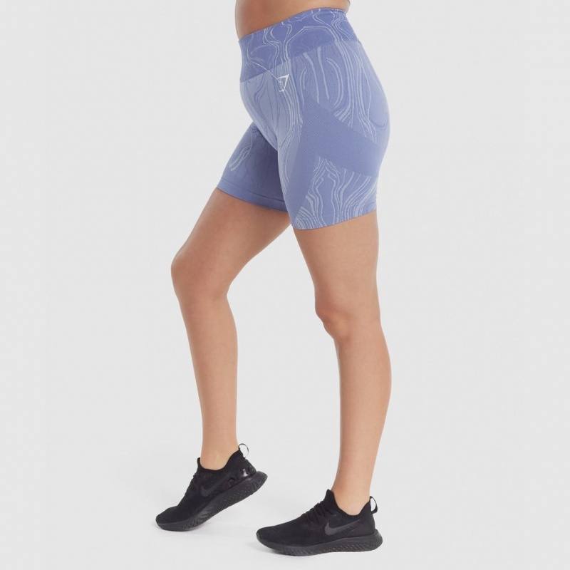 Short Gymshark Mercury Seamless Azules | 13ORVFNWC