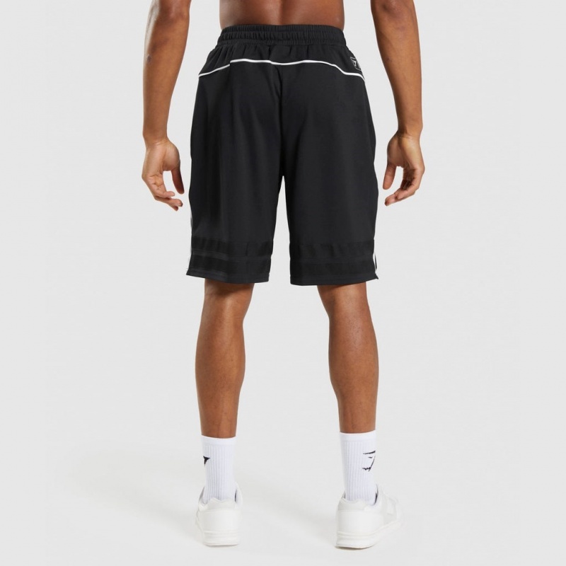 Short Gymshark Recess Basketball Negras Blancas | 35BIFSVJW