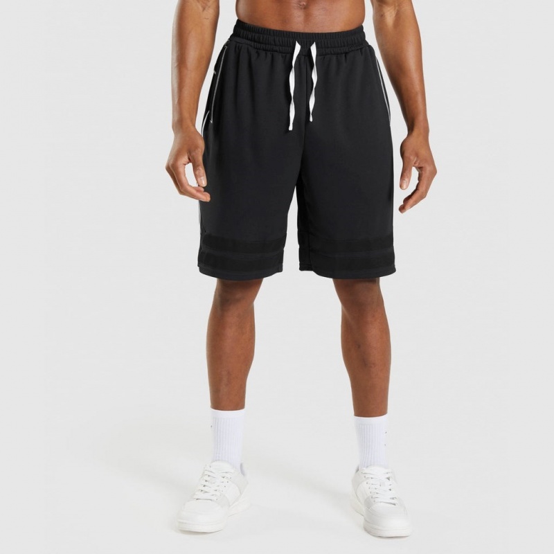 Short Gymshark Recess Basketball Negras Blancas | 35BIFSVJW
