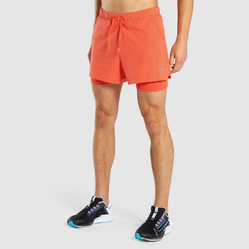 Short Gymshark Speed 5 2 in 1 Naranjas | 91KXJURNP