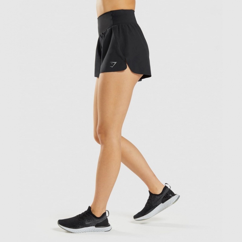 Short Gymshark Speed Negras | 91XWTCMVK