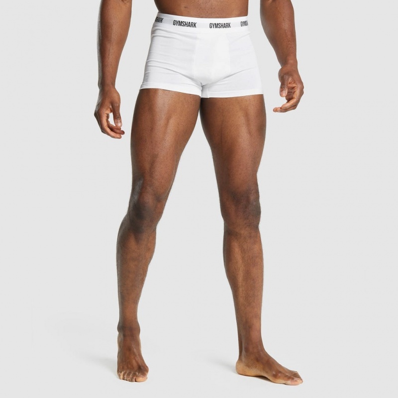 Short Gymshark Trunk 2pk Blancas | 79XMWRFIB