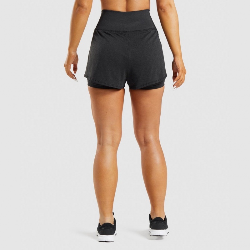 Short Gymshark Vital Seamless 2.0 2-in-1 Negras | 17QXDPZLF