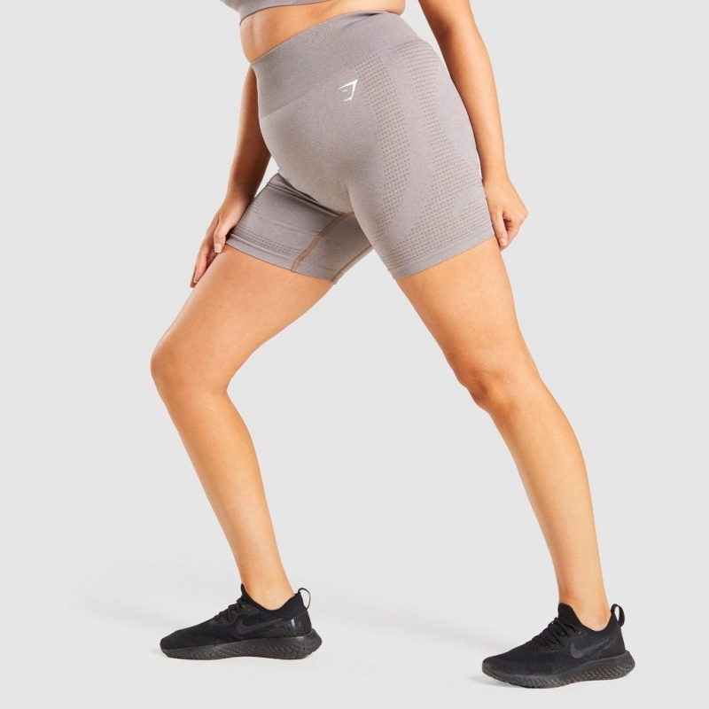 Short Gymshark Vital Seamless 2.0 Taupe Marl | 27BJKPEQG