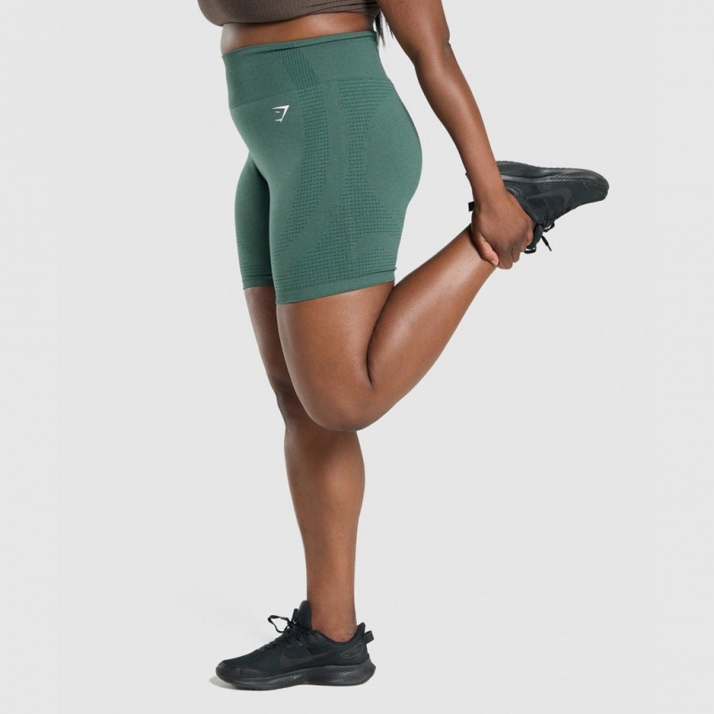 Short Gymshark Vital Seamless 2.0 Verde Oscuro | 32OUECMHP