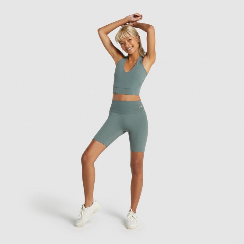 Short Gymshark Whitney Cycling Eucalyptus | 42UTNBLZP