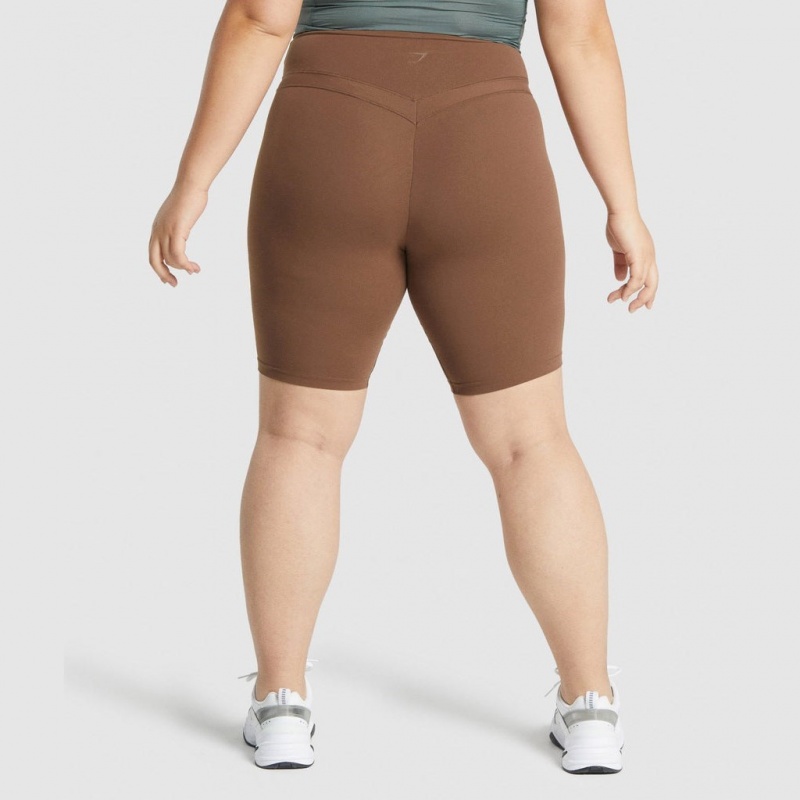 Short Gymshark Whitney Cycling Marrones | 35TWMKPAR