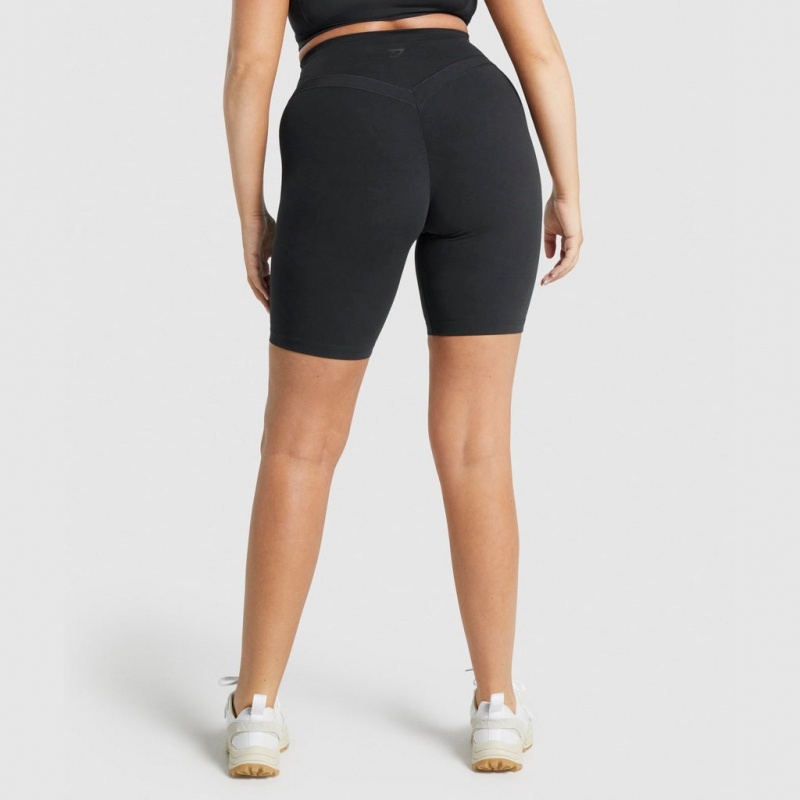 Short Gymshark Whitney Cycling Negras | 51PWBJINY