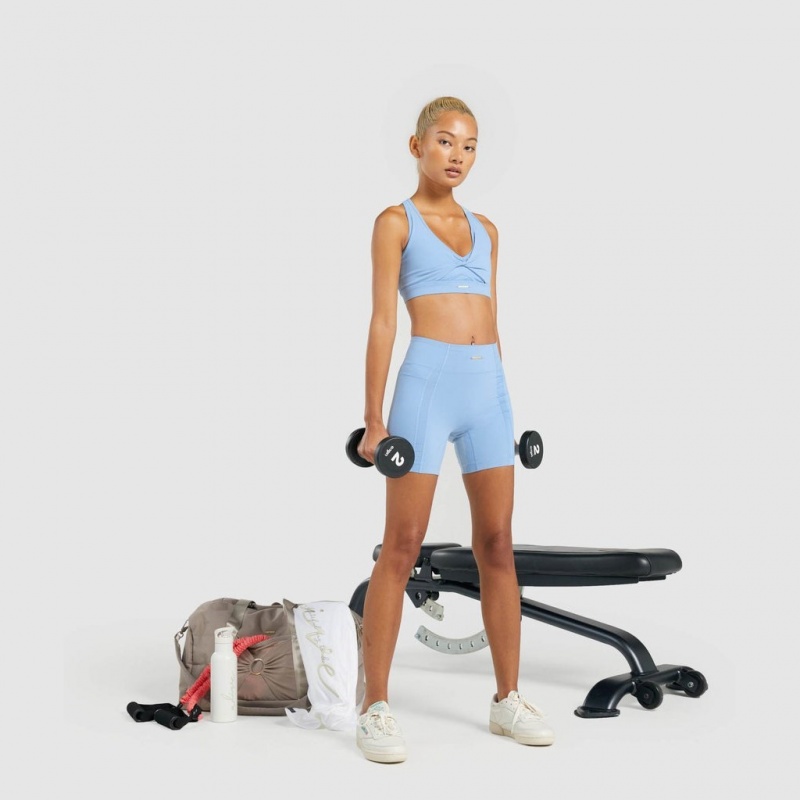 Short Gymshark Whitney Mesh Azules | 09AECTLMJ