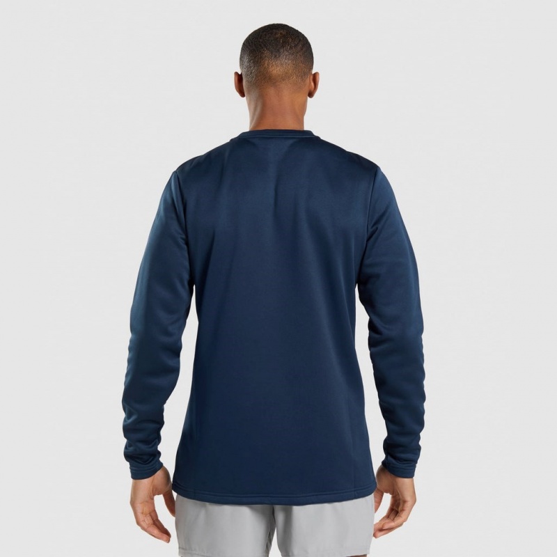 Sudadera Gymshark Arrival Crew Azul Marino | 19FYRUOBI