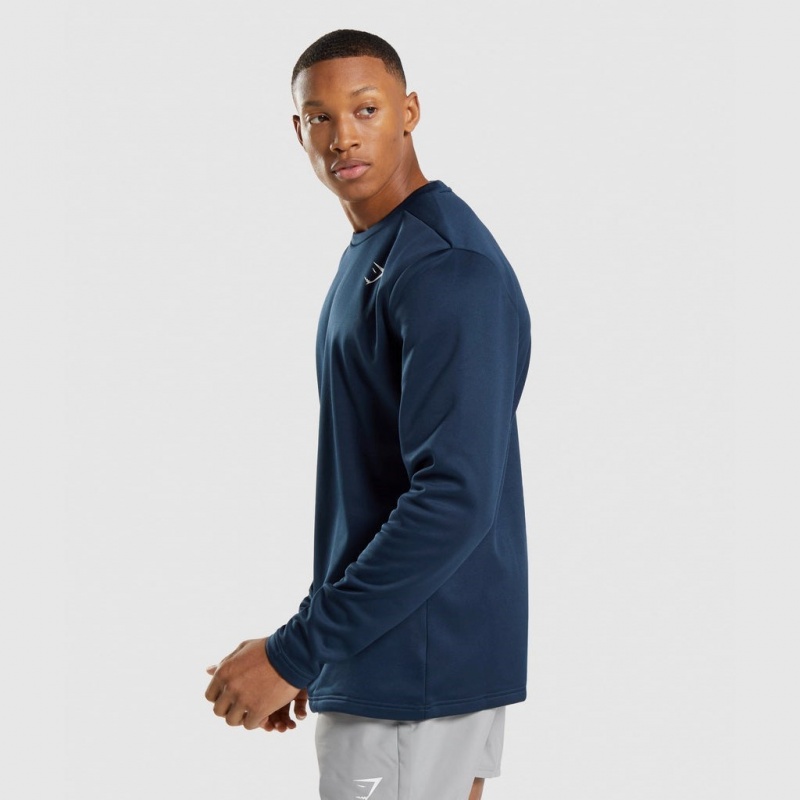 Sudadera Gymshark Arrival Crew Azul Marino | 19FYRUOBI